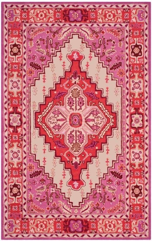 Blg545a 5 P.c 1545 Red Pink Ivory